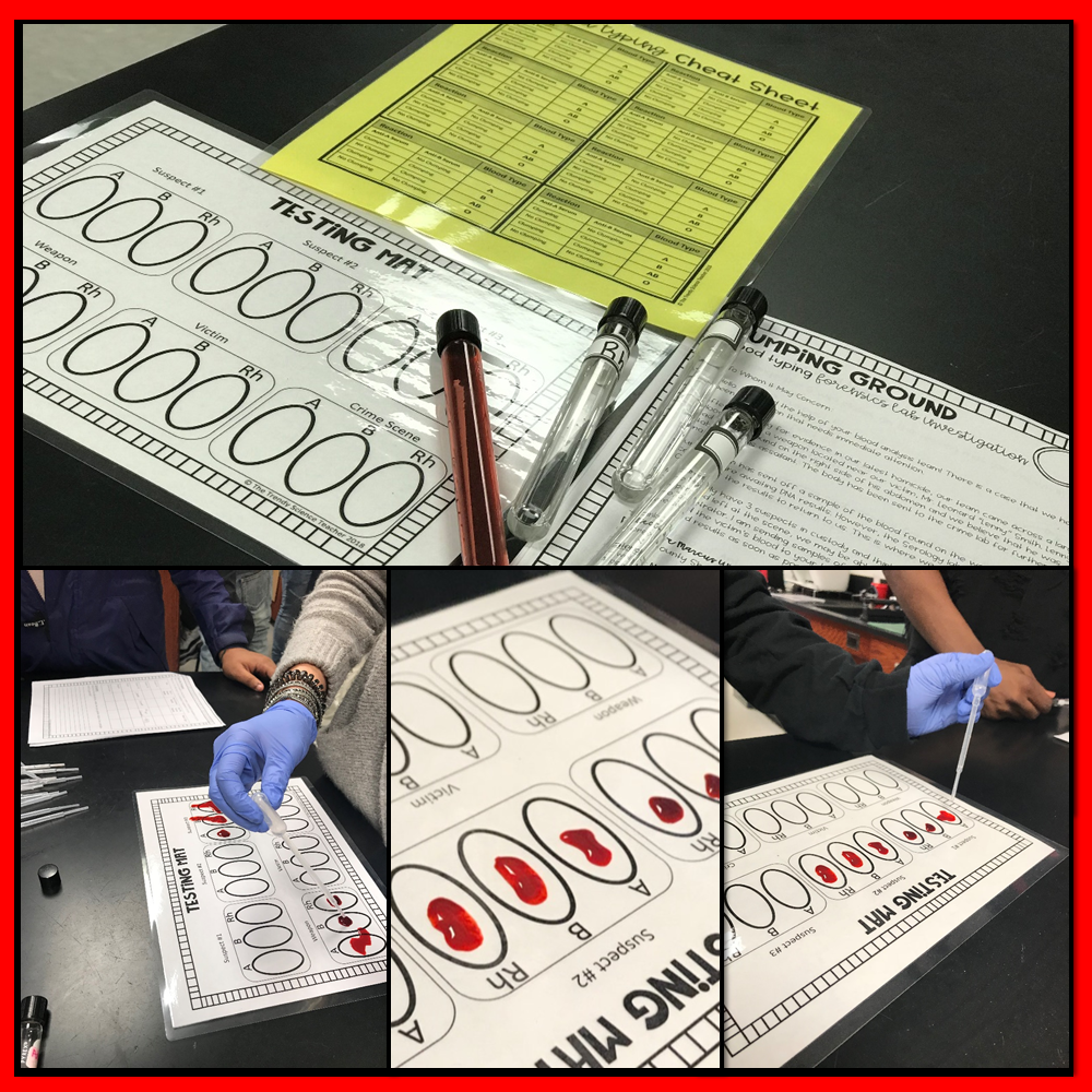 Forensics Blood Typing Lab Investigation ⋆ The Trendy Science Teacher