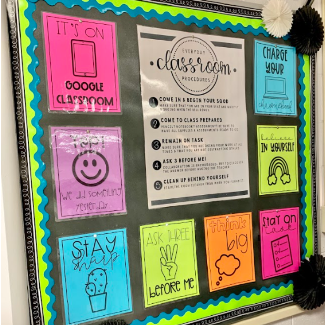 Classroom Procedures Bulletin Board ⋆ The Trendy Science Teacher